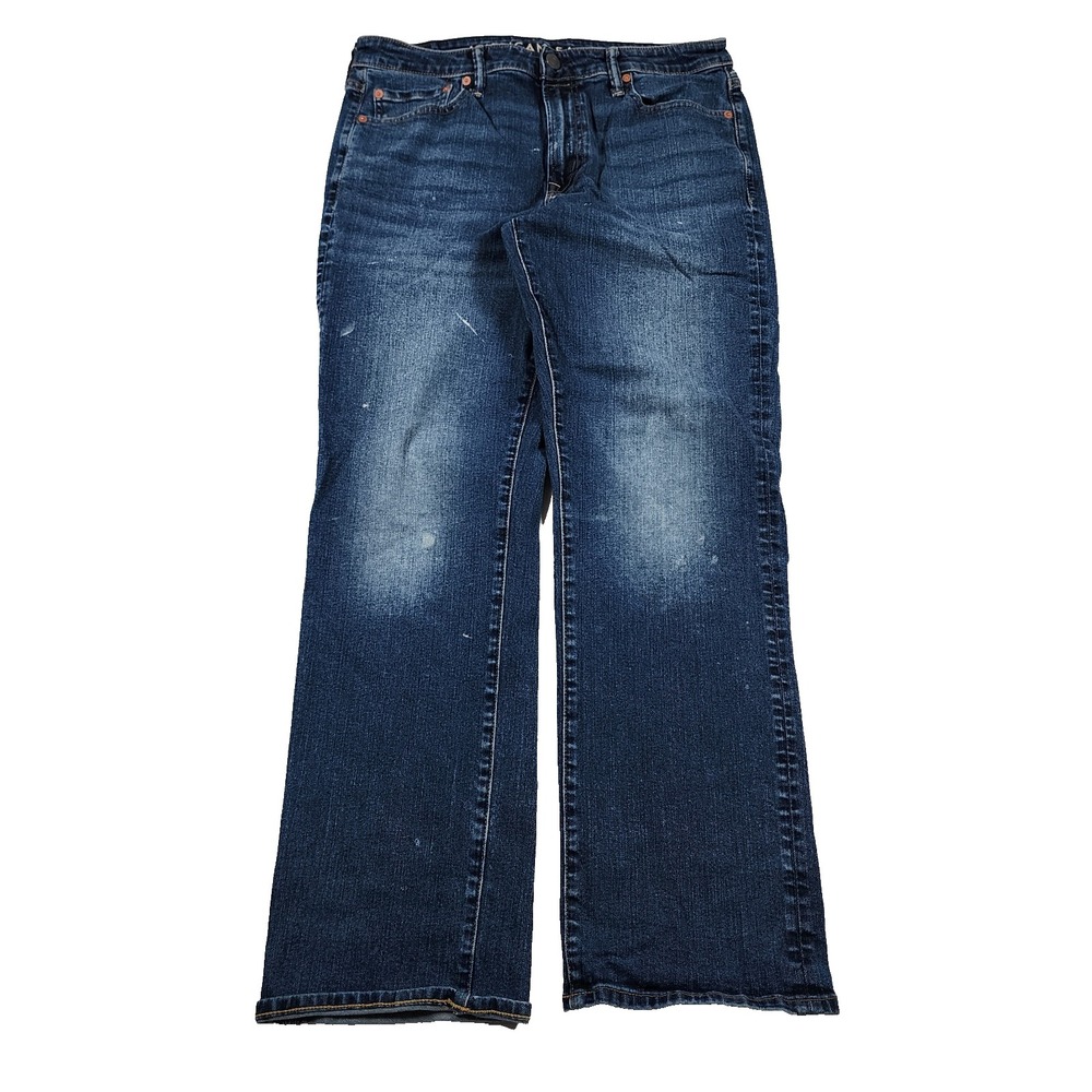 American Eagle Jeans Mens 32x29 Original Bootcut Baggy Straight Skater Paint